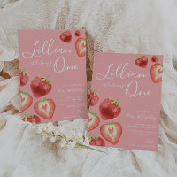 Invitation à la fête d'anniversaire de la fraise