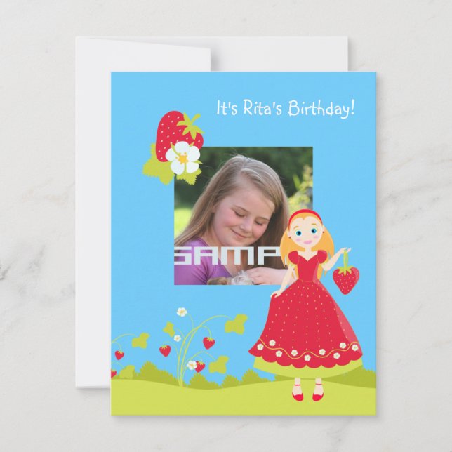 Invitation à la fête d'anniversaire de la fraise G (Devant)