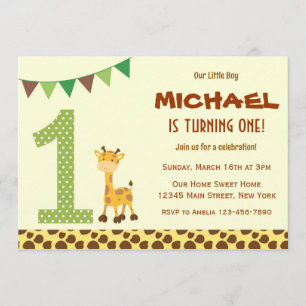 Invitation à la fête d'anniversaire de la Girafe C