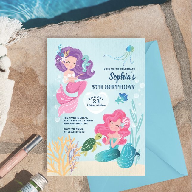 Invitation à la fête d'anniversaire de la mignonne (Créateur téléchargé)