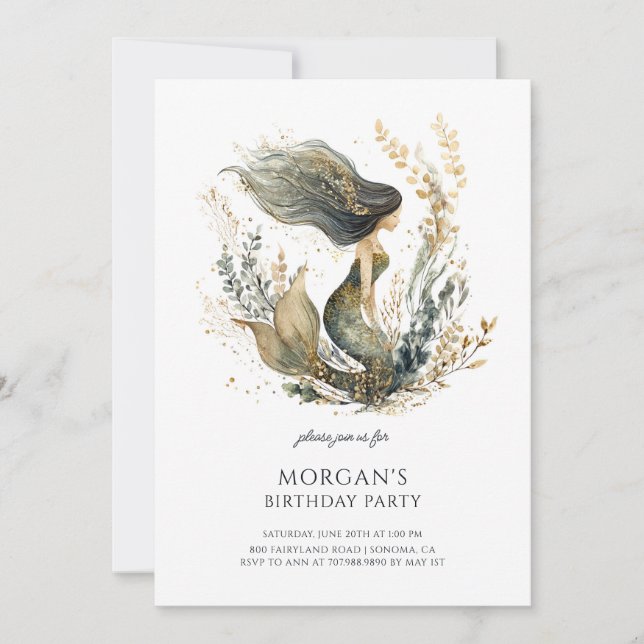 Invitation à la fête d'anniversaire de la mignonne (Devant)