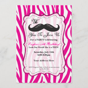 Invitation à la fête d'anniversaire de la Moustach