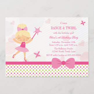 Invitation à la fête d'anniversaire de la petite b