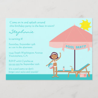 Invitation à la fête d'anniversaire de la petite f