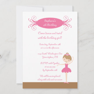 Invitation à la fête d'anniversaire de la petite f