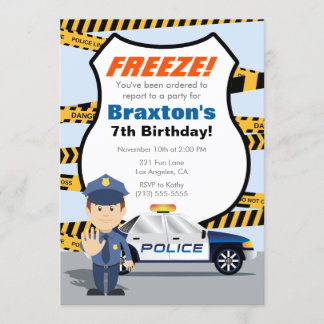 Invitation à la fête d'anniversaire de la police -