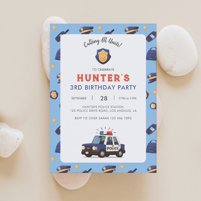 Invitation à la fête d'anniversaire de la police (Créateur téléchargé)