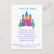 Invitation à la fête d'anniversaire de la princess