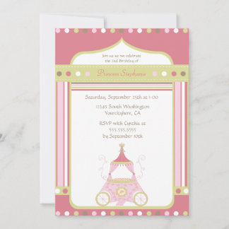 Invitation à la fête d'anniversaire de la princess