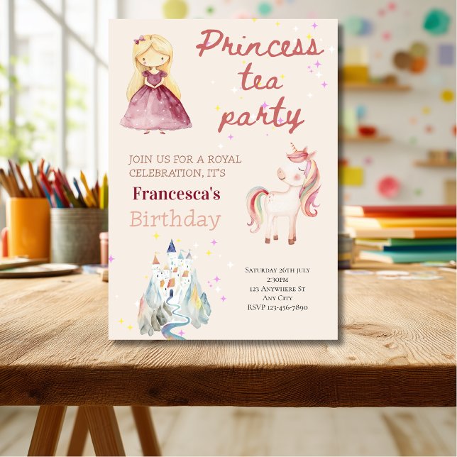 Invitation à la fête d'anniversaire de la Princess (Créateur téléchargé)
