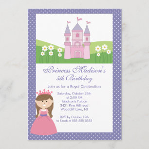 Invitation à la fête d'anniversaire de la princess