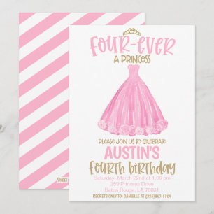 Invitation à la fête d'anniversaire de la princess