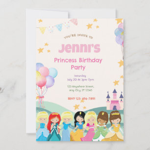 Invitation à la fête d'anniversaire de la princess