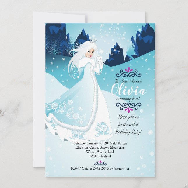 Invitation à la fête d'anniversaire de la Reine de (Devant)