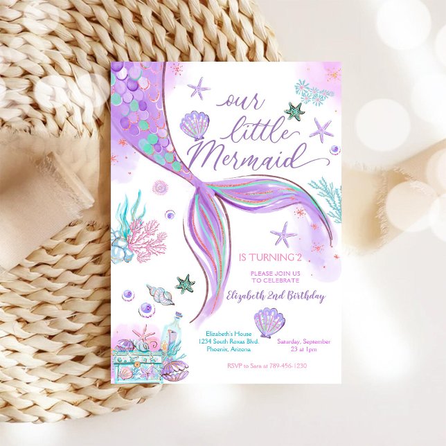 Invitation à la fête d'anniversaire de la Sirène p (Créateur téléchargé)