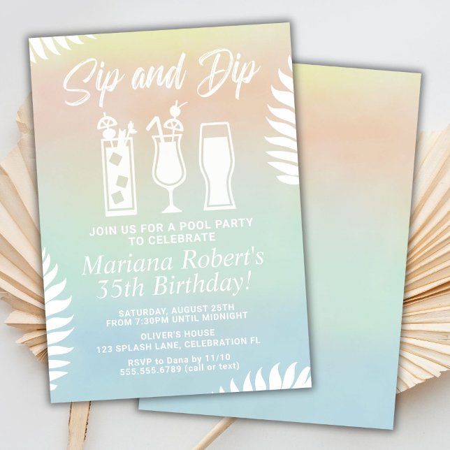 Invitation à la fête d'anniversaire de la soirée p (Créateur téléchargé)