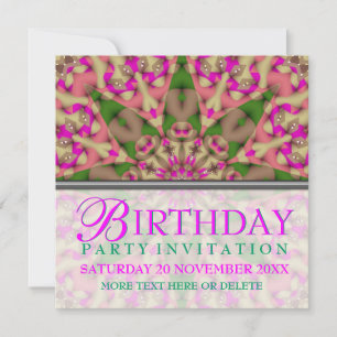 Invitation à la fête d'anniversaire de la star du 