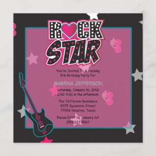 Invitation à la fête d'anniversaire de la star roc