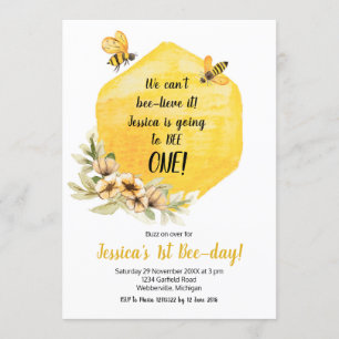 Invitation à la fête d'anniversaire de l'abeille j