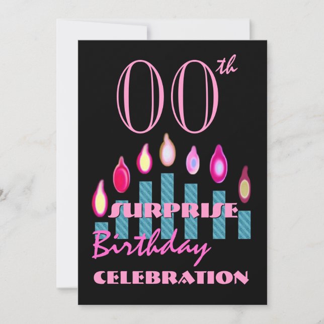 Invitation à la fête d'anniversaire de l'année per (Devant)
