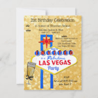 Invitation à la fête d'anniversaire de Las Vegas