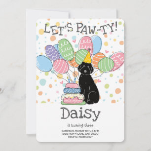 Invitation à la fête d'anniversaire de l'Aussiedoo