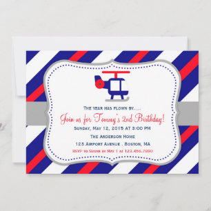 Invitation à la fête d'anniversaire de l'avion
