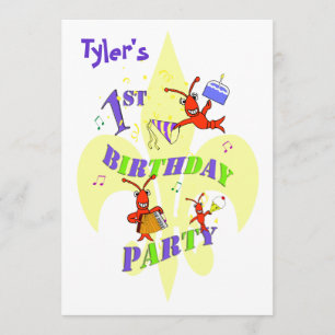 Invitation à la fête d'anniversaire de l'écrevisse