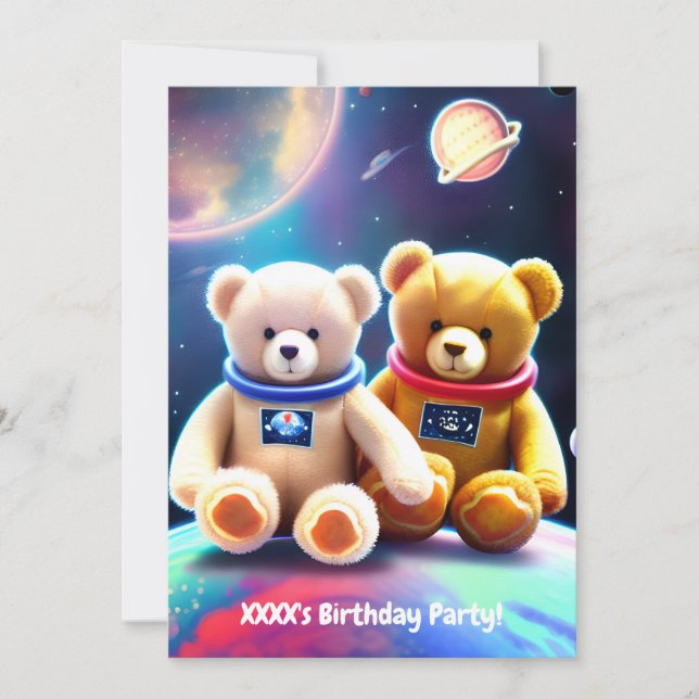 Invitation à la fête d'anniversaire de l'enfant (Devant)