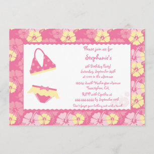 Invitation à la fête d'anniversaire de l'hibiscus 