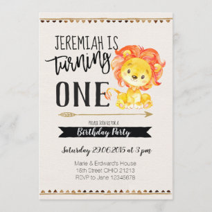 Invitation à la fête d'anniversaire de Lion Boy