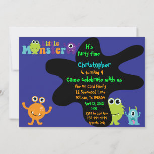 Invitation à la fête d'anniversaire de Little Mons