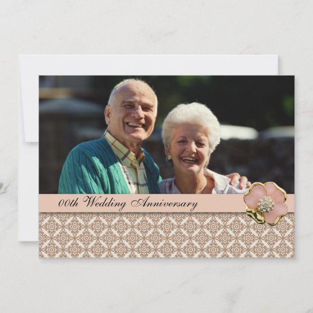 Invitation à la fête d'anniversaire de mariage (Devant)
