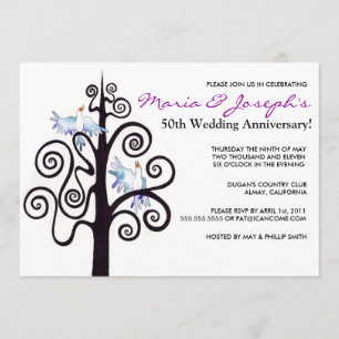 Invitation à la fête d'anniversaire de mariage Arb