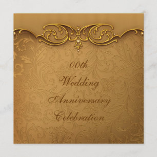 Invitation à la fête d'anniversaire de mariage de