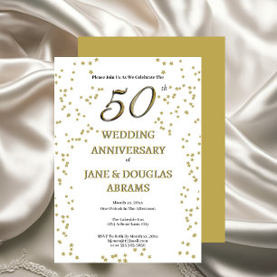 Invitation à la fête d'anniversaire de mariage de
