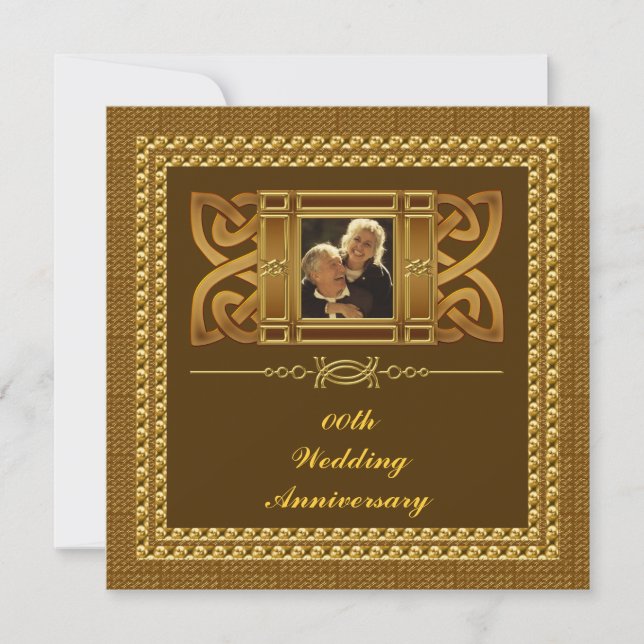 Invitation à la fête d'anniversaire de mariage de  (Devant)