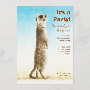 Invitation à la fête d'anniversaire de Meerkat
