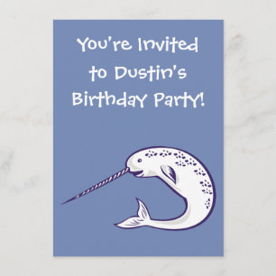Invitation à la fête d'anniversaire de Narwhal