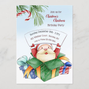 Invitation à la fête d'anniversaire de Noël