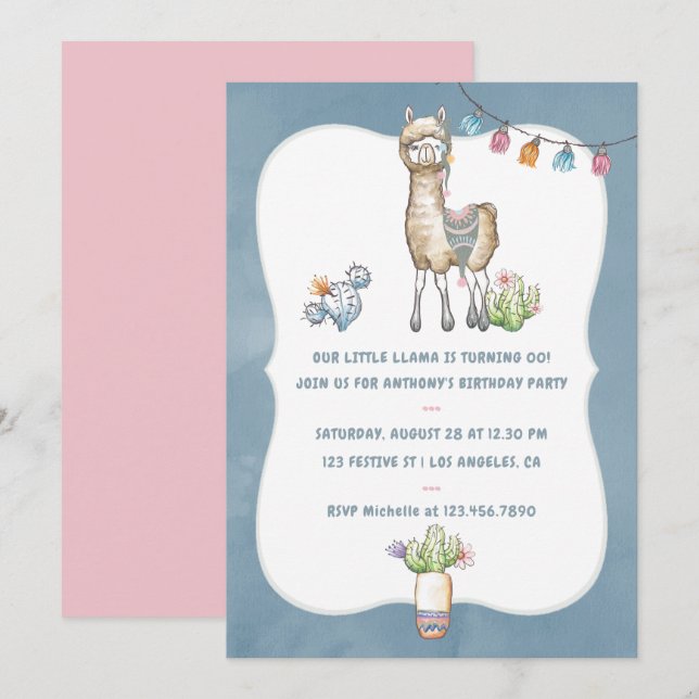 Invitation à la fête d'anniversaire de nos petits  (Devant / Derrière)