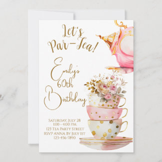 Invitation à la fête d'anniversaire de Par-Tea