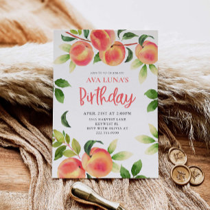 Invitation à la fête d'anniversaire de Peach Girl