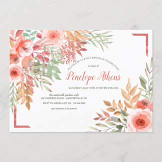 Invitation à la fête d'anniversaire de Peachy
