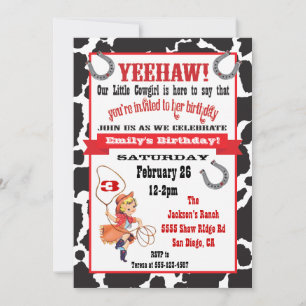 Invitation à la fête d'anniversaire de petite fill
