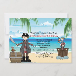 Invitation à la fête d'anniversaire de Pirate Adve