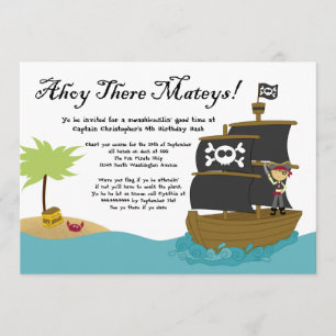 Invitation à la fête d'anniversaire de pirate de c