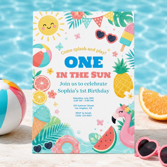Invitation à la fête d'anniversaire de piscine pou (Créateur téléchargé)