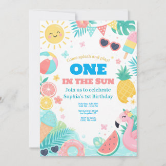 Invitation à la fête d'anniversaire de piscine pou