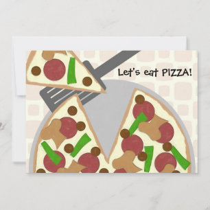 Invitation à la fête d'anniversaire de Pizza